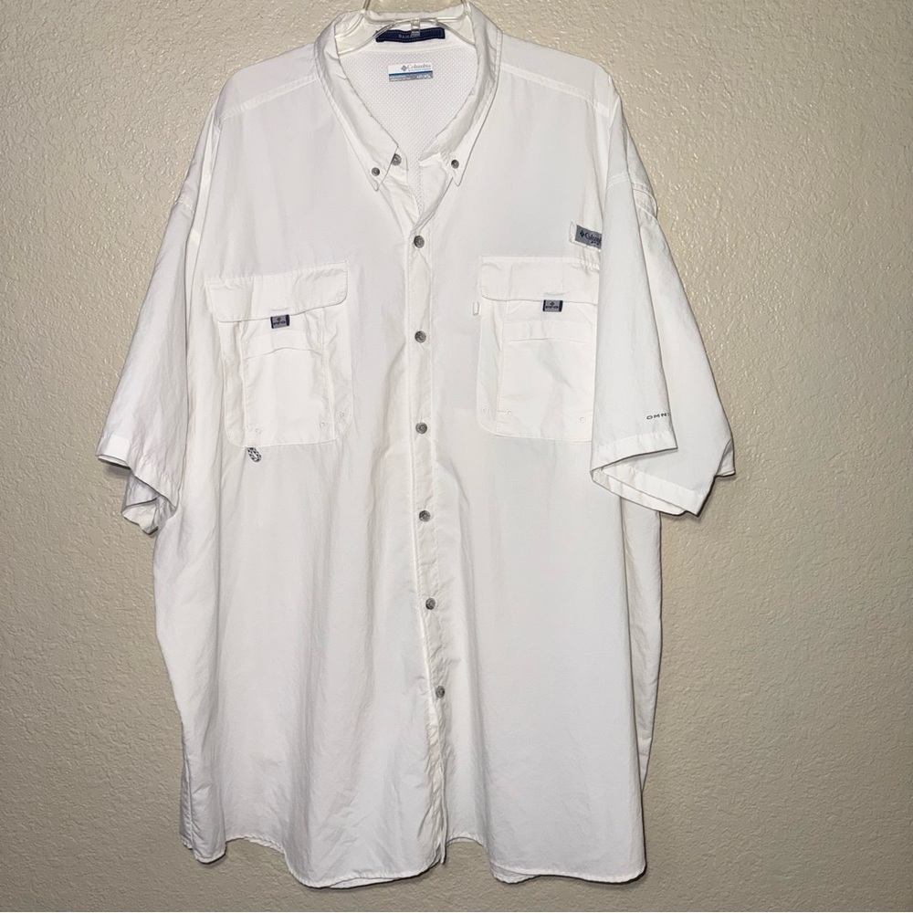 Columbia PFG Bahama Shirt Men’s 4XT White Fishing Omni Shade Outdoor